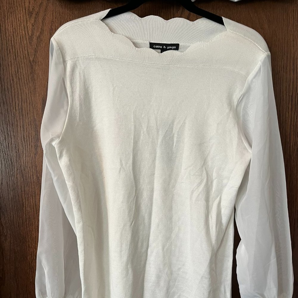 NWT Cable & Guage cream sweater, size L
